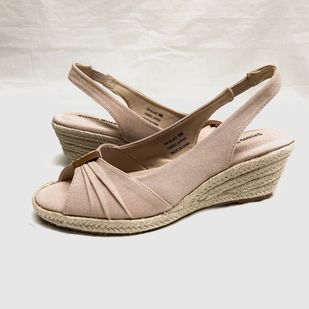 NEW Studio Works Open Toe Espadrille Sandal